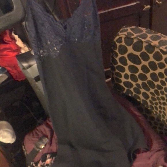 Woman’s Black Slip Dress - Picture 2 of 4